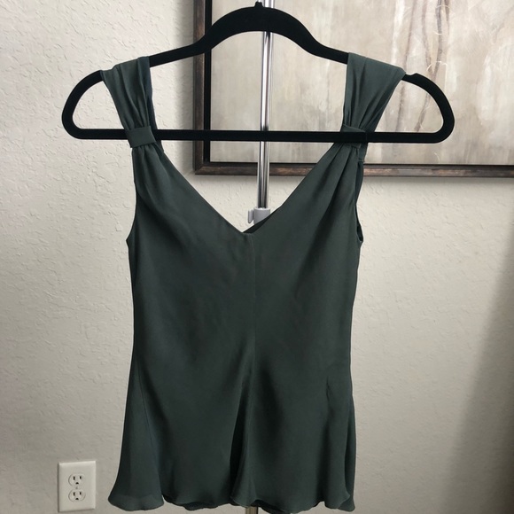 Hunter Green Armani Silk Tank - Picture 4 of 4